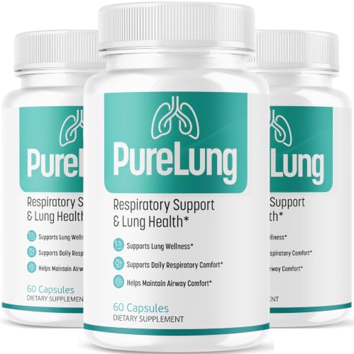 (3 Pack) PureLung Capsules - Official Pure Lung Pills Advanced Premium Support for Maximum Strength with All Natural Ingredients Vitamins for Overall Health & Wellness 180 Capsules for 3 Months