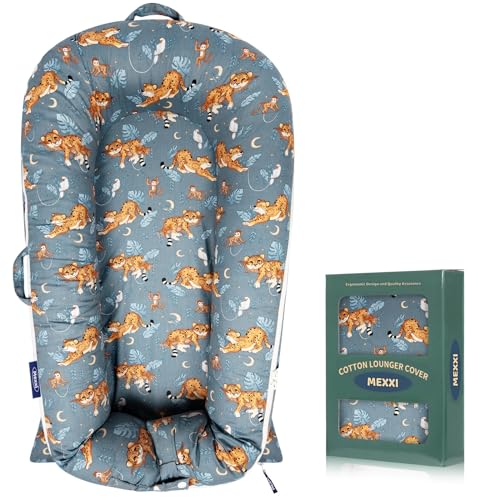 Image of Mexxi Infant Lounger Baby Nest Replacement Cover | Hypoallergenic | Premium | [Fits Dockatot Deluxe+] (Cover Only) (Leopard)