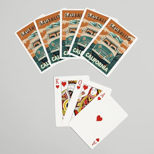 Baraja de cartas de poker Sausalito, 52 cartas miniatura 7