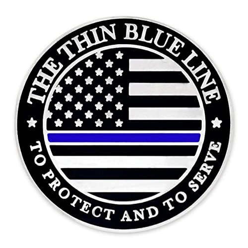 Image of PinMart's Thin Blue Line Lapel Pin