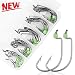 Erchang Fishing Hooks,Bass Fishing Tackle High Carbon Steel Senko Worms Assortment Bait Jig Cover Hooks with Plastic Box for Saltwater Freshwater