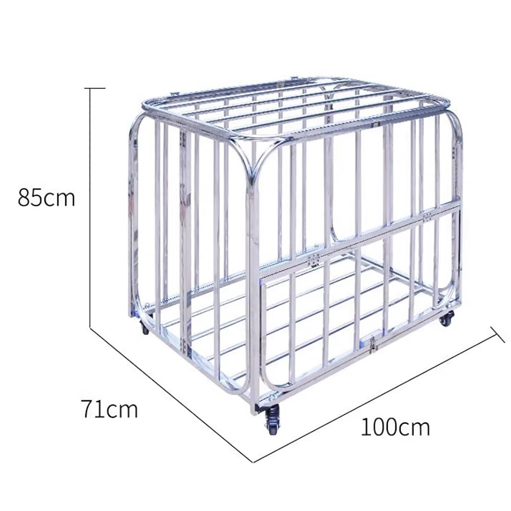 Chariot De Rangement Pliable en Acier Inoxydable pour Ballons De Basket, Chariot De Rangement À roulettes pour Ballons, Support De Rangement Robuste pour Ballons