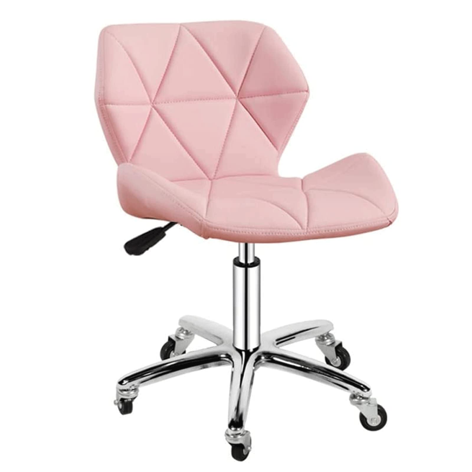 WDSOPK Ergonomic Leather Office Chair with ° Rotating Feature and Firm Seat Cushion(Pink-A)