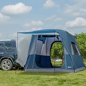 Portal 5 Man Car Tent SUV Tent 4-5 Persons Family Camping Tent for Vehicle with Porch Extension Tailgate Awning 3000mm Water-resistant Windproof