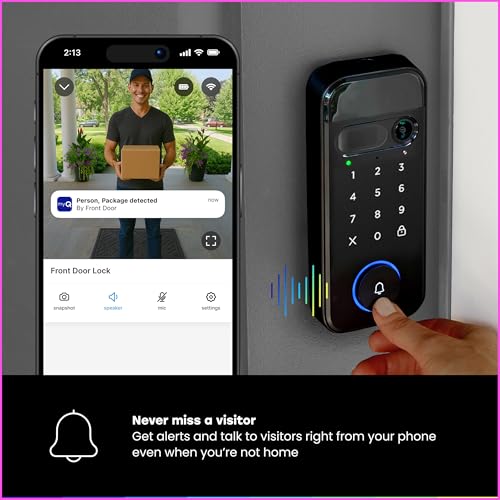 myQ Smart Access Starter Kit: Secure View™ 3-in-1 Smart Lock + Garage Door Video Keypad + Adapter Kit + myQ Chime, Custom PIN Codes, Keyless Entry, 2K HDR Doorbell Camera, App Control & Two-Way Audio by CHAMBERLAIN - Image 7