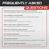 Sleeve Stars Ankle Brace for Sprained Ankle, Plantar Fasciitis Relief Ankle Support for Women, Ankle Compression Sleeve w/ Strap (Single/Light Blue) - Image 9