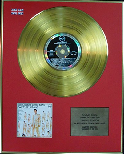 Century Music Awards ELVIS PRESLEY – CD i begränsad upplaga 24 karat belagd guldskiva – 50 000 000 fläktar kan inte vara fel