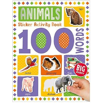100 Animal Words Sticker Activity
