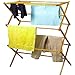 Home-it Wooden Clothes Drying Rack for Laundry - Collapsible Folding Bamboo Laundry Drying Rack for Drying Clothes - Heavy Duty Pre Assembled