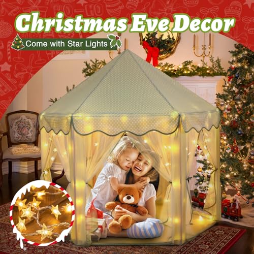 image for Monobeach Princess Tent Girls Celadon Large Playhouse Kids Castle Play