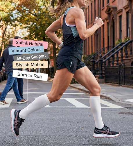 Image of 4 Pairs Compression Socks for Women Circulation-Best Support for Nurses,Running,Athletic,Travel