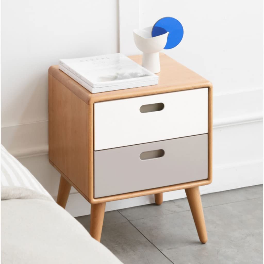 INUUXLG Nightstands Nordic Bedside Table Creative Locker Bedroom Double Drawer Storage Cabinet Modern Living Room Sofa Side Table Nightstand Side Table ()