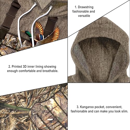 Image of PriAmi Custom Camo Hoodie for Women, 3D Pullover Hunting Sweater Gift