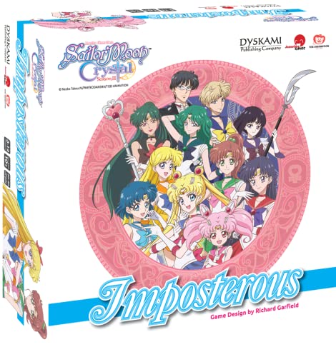 Componenti del gioco: 200 carte domande contenenti 1000 domande individuali, 12 piedi personaggio giocatore Sailor Moon Crystal e la loro base di plastica, 2 dadi a sei facce, 3 gettoni gatto guardiano e 24 gettoni compatti cuore cosmico, tabellone da gioco, 12 matite personalizzate, 1 blocco note vuoto e 1 timer sabbia da 2 minuti