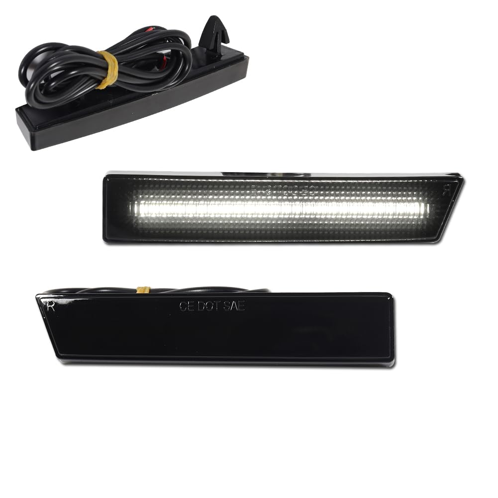 KENRTIRfor 1995-2005 Chevy Astro GMC Safari Van Side Marker Light Smoked White Front Bumper LED Fender Lamps