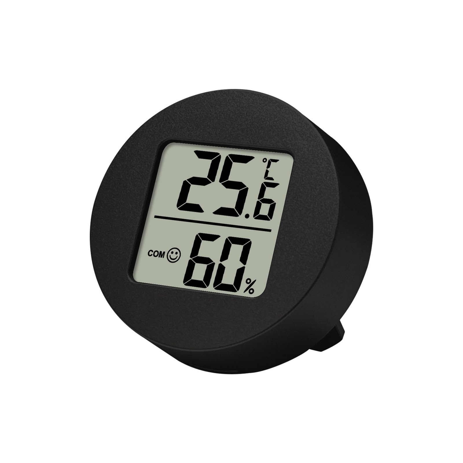 Carotoe Black Digital Room Thermometers Hygrometer With Back Multiple Mounting Option Temperature Humidity Measuring Gauge Indoor Temperature Dampness Monitor