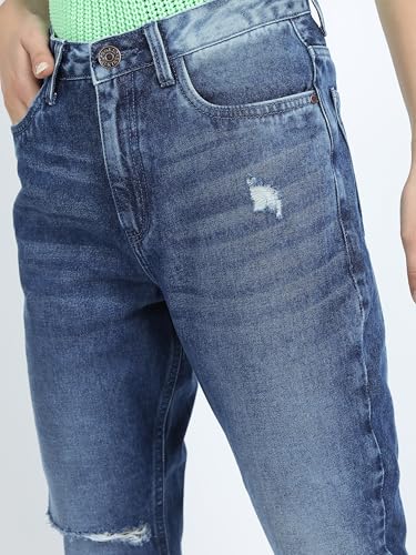 Image of Tokyo Talkies Women's Slim Fit Cropped Jeans| Mid-Rise| Jeans Pant