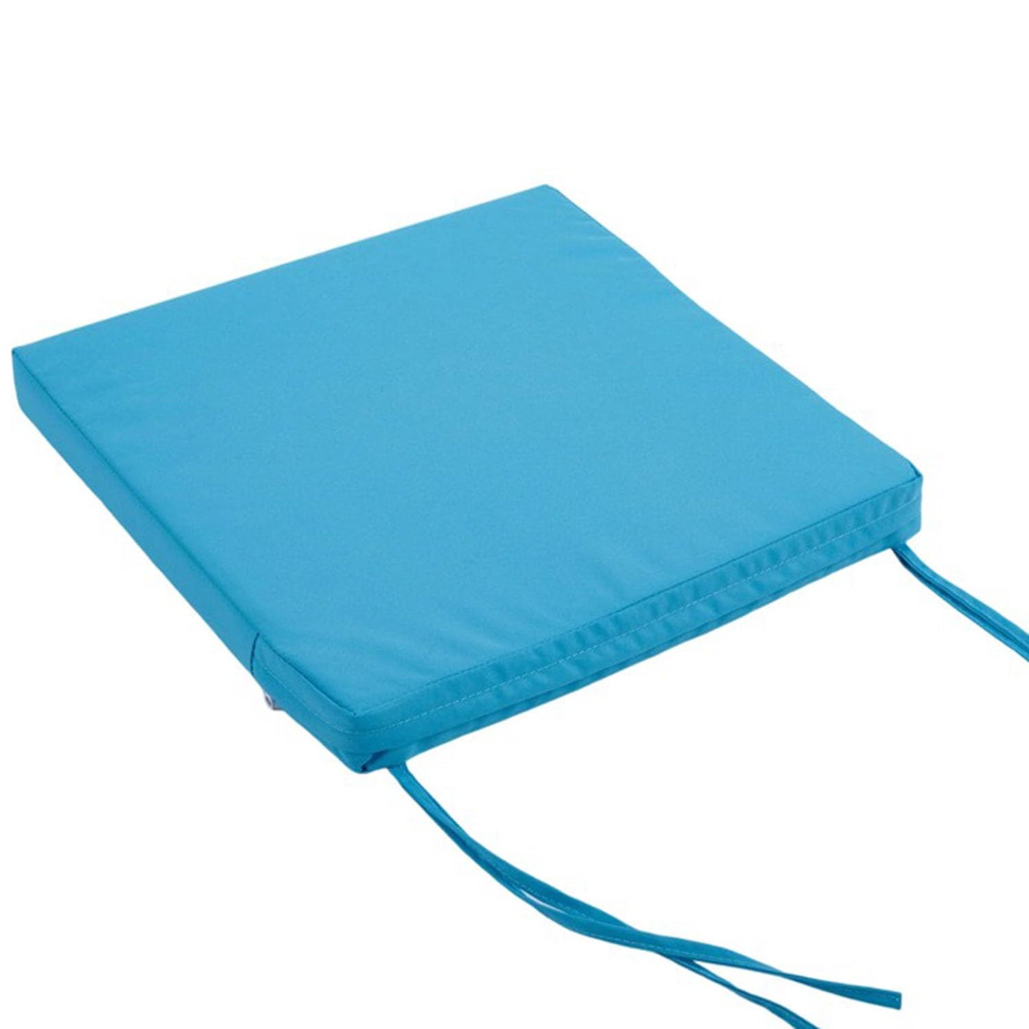 JORTUIO Outdoor Chair Cushions Waterproof Patio Chair Seat Cushions 14/15/16/18/20inch Chair Pads with Ties for Outdoor Furniture, for Garden Chair Cushion Replacement(Sky Blue,45x45x8cm)