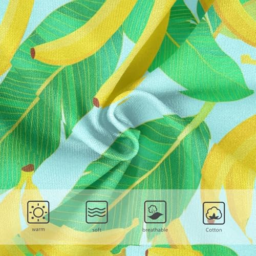 Joisal Toddlers Underwear Floral 2t Cotton Girl Panties Cute Animals Briefs Kids Undies Yellow Bananas Green Leaves Blue3