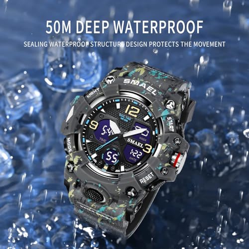 Image of Gosasa Men's Watches Multi Function Military S-Shock Sports Watch LED Digital Waterproof Alarm Watches