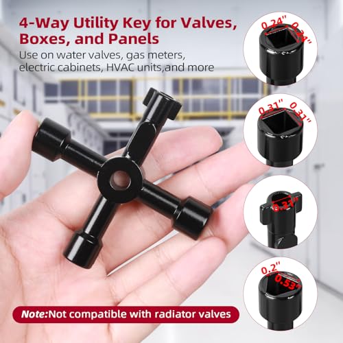 Oriflame Angle Stop Wrench Kit: Adjustable Plumbing Tool Set for 15/16″, 5/8″, 3/8″, and 1/2″ Compression Fittings, Ideal for Faucet, Sink, Toilet, Pipe, Shower Valve Installation and Removal (Black) - Image 6