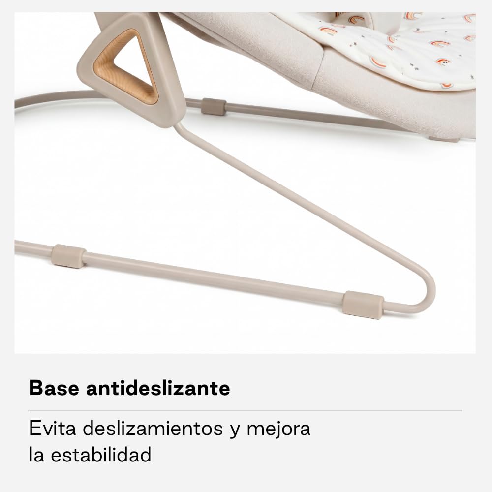 Jané Light, Hamaca para Bebé Desde 0 Meses, Hamaca Mecedora Ultraligera con Balanceo Natural, Barra de Actividades y Reductor, Tapizado Lavable, Beige