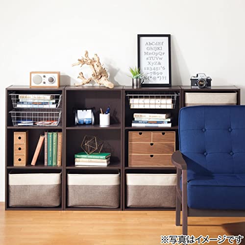 ニトリ(NITORI) カラーボックスカラボ 3段 ダークブラウン 8841213 [2]