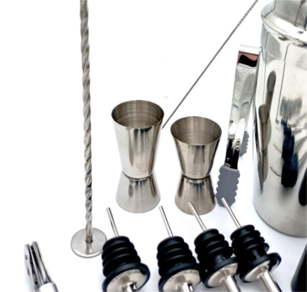 Juego de Cocktail Shaker Juego De Coctelera De 22 Uds., Juego De Coctelera, Juego De Herramientas para Barman, Herramientas De Coctelería, Juego De Coctelera Coctelera Profesional Herramientas (Color
