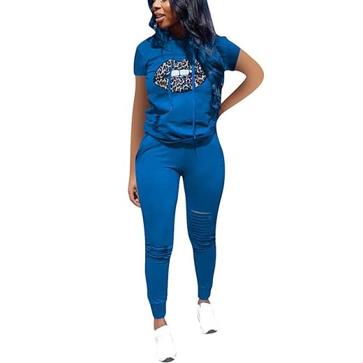 Nimsruc Two-Piece Short Sleeve Tracksuit Set