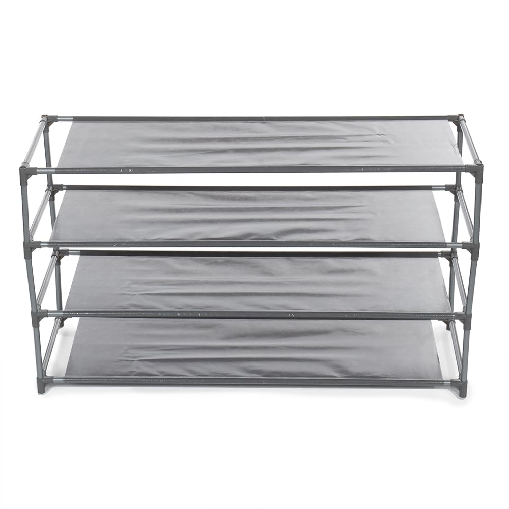 Home Basics 20 Pair Non Woven Shoe Rack 4 Tier | Desertcart Cayman  display picture 1