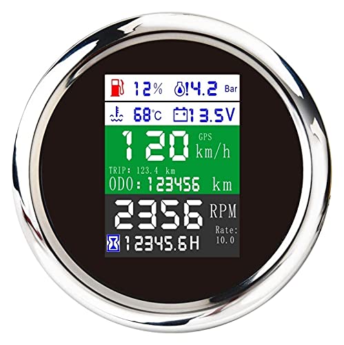 Tachymètre 0-9999RPM avec compteur de vitesse GPS 9-32v étanche