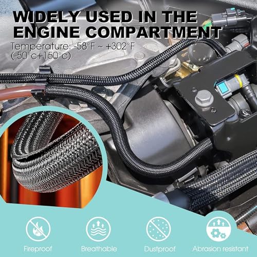 Image of AGPTEK Cable Sleeve, 2Pack 5ft - 1.8 inch Cable Management Desk Cord Cover Organizer Wire Hider for Home Office Computer TV Wire Loom Tubing Pet Proof Cord Protector from Cat Dog Chewing, Black