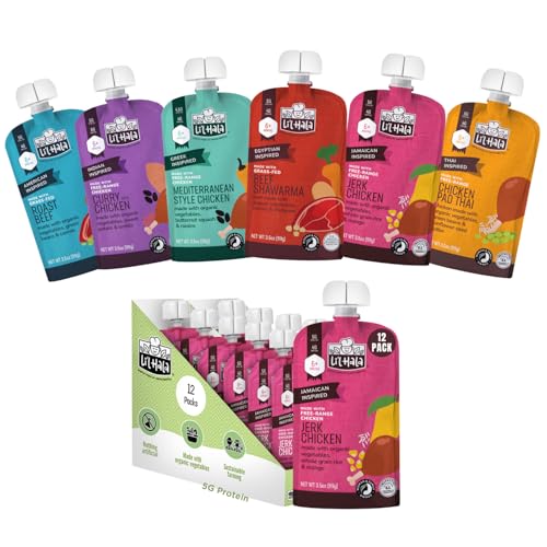 Li’l Hala Baby Food Pouches – Variety 6-Pack + Jerk Chicken 12-Pack (18 Total) – Free-Range Chicken & Grass-Fed Beef with Organic Veggies – Protein & Healthy Fats – 6+ Months image 4