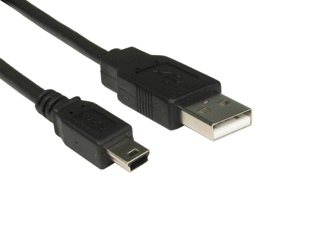 DragonTrading® - Cavo dati e ricarica USB Mini 2.0 A extra lungo (2 metri), a 5 poli B per fotocamera, GPS, TomTom, SatNav, Garmin, cellulari, MP3