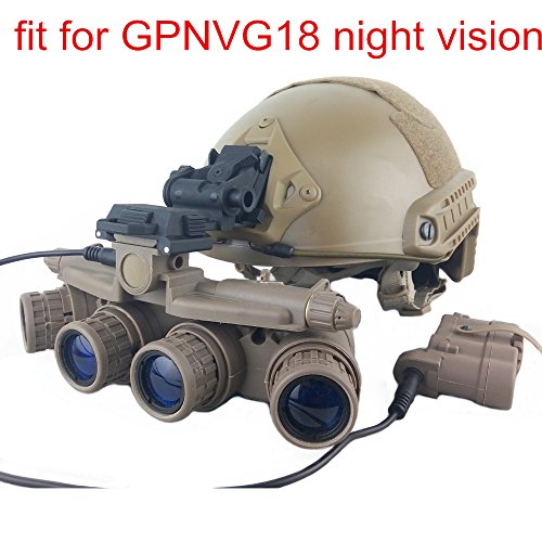 loglife Tactical Helmet Parts L4G24 NVG Mount 100% Plastic for PVS-15 PVS18 GPNVG18 Night Vision Cosplay No Function Black DE (Black)