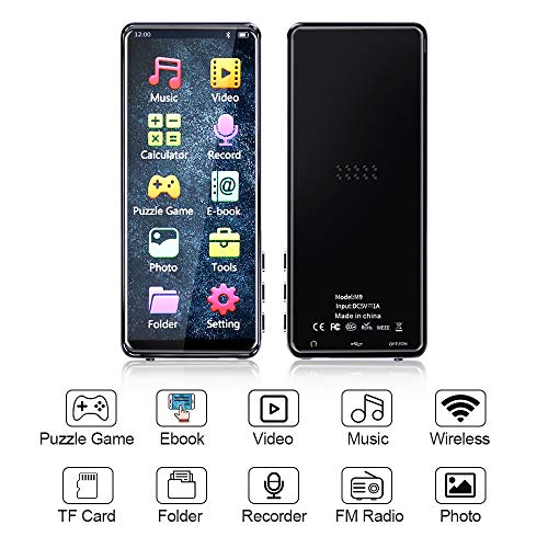 MP3 Player, MMUSC Full Touch Screen HiFi Lossless Sound Player,1080p Full HD Ultra Portable MP3 Player Support Video/Media/Music Player - Thumbnail 3