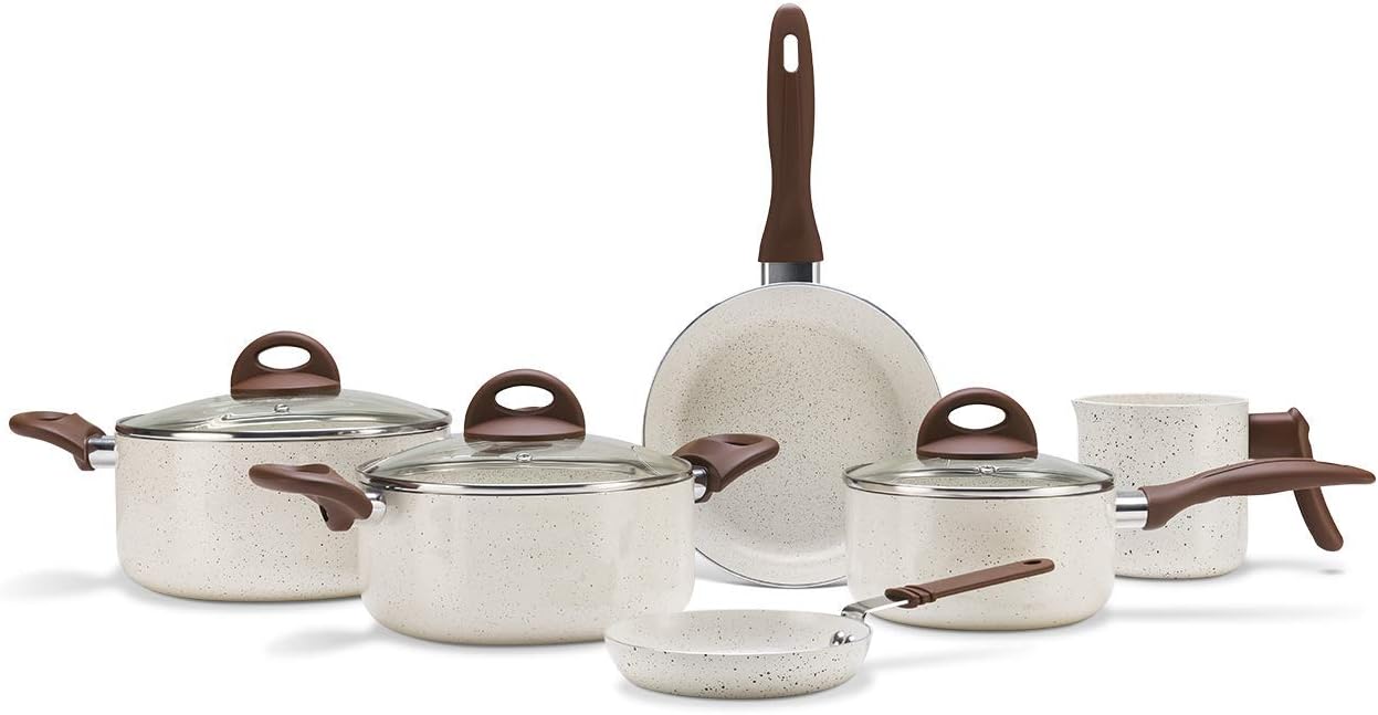 Jogo de Panelas Brinox Ceramic Life Smart Plus Vanilla 6 Peças Jogo de Panelas Brinox Ceramic Life Smart Plus Vanilla 6 Peças