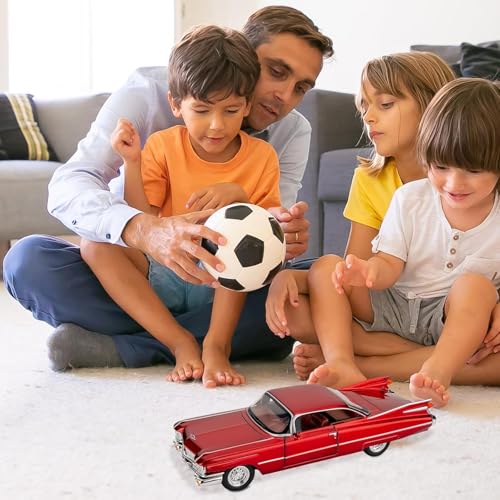 Image of FEXXA 1:32 Scale Die Cast Eldorado Cadillac Exclusive Alloy Metal Pull Back Die-cast Car Model with Sound Light Mini Auto Toy for Kids Metal Model Toy Car with Sound and Light? (1.32 Eldorado-Red)