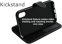 Vista 9 de Funda para Motorola Moto G9 Power, funda, cartera, folio, gel de cuero con corte de audio, acceso a puertos, ranuras para tarjetas y dinero, sección