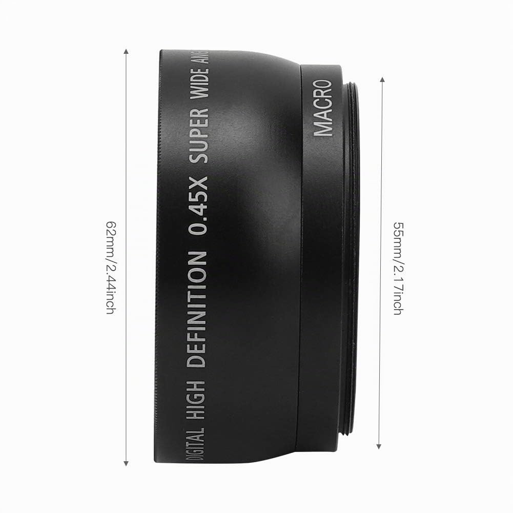 Obiettivo Macro Grandangolare Avanzato JSR-1152 55MM 0,45X per Obiettivi Fotografici