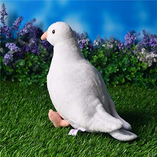 Amazon.co.jp: 桜の雪 リアル白ハト 白鳩 ぬいぐるみ かわいい