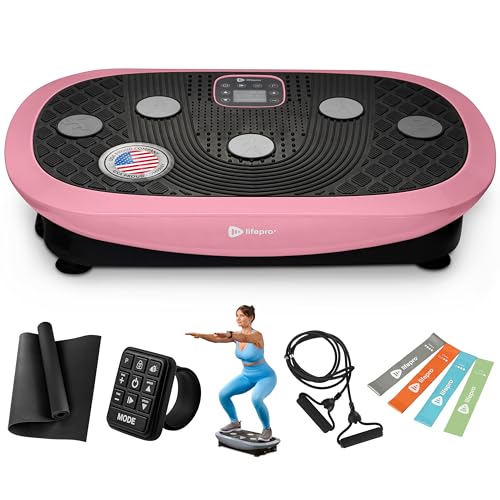 Image of Lifepro 4D Vibration Plate Exercise Machine - Triple Motor, 7 Presets, 60 Speeds Rumblex Plus /Pro Vibrating Platform with Wrist Remote - Whole Body Shaker Vibration Plate for Lymphatic Drainage