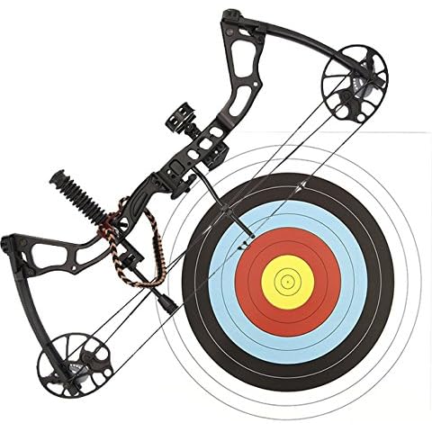 g8ds Set Compound Bogen Set Chikara 15-70 lbs 300 FPS 330 km/h High-End-Bogen inkl. 4 Carbon Pfeilen Zielscheibe 40 x 40 Cover