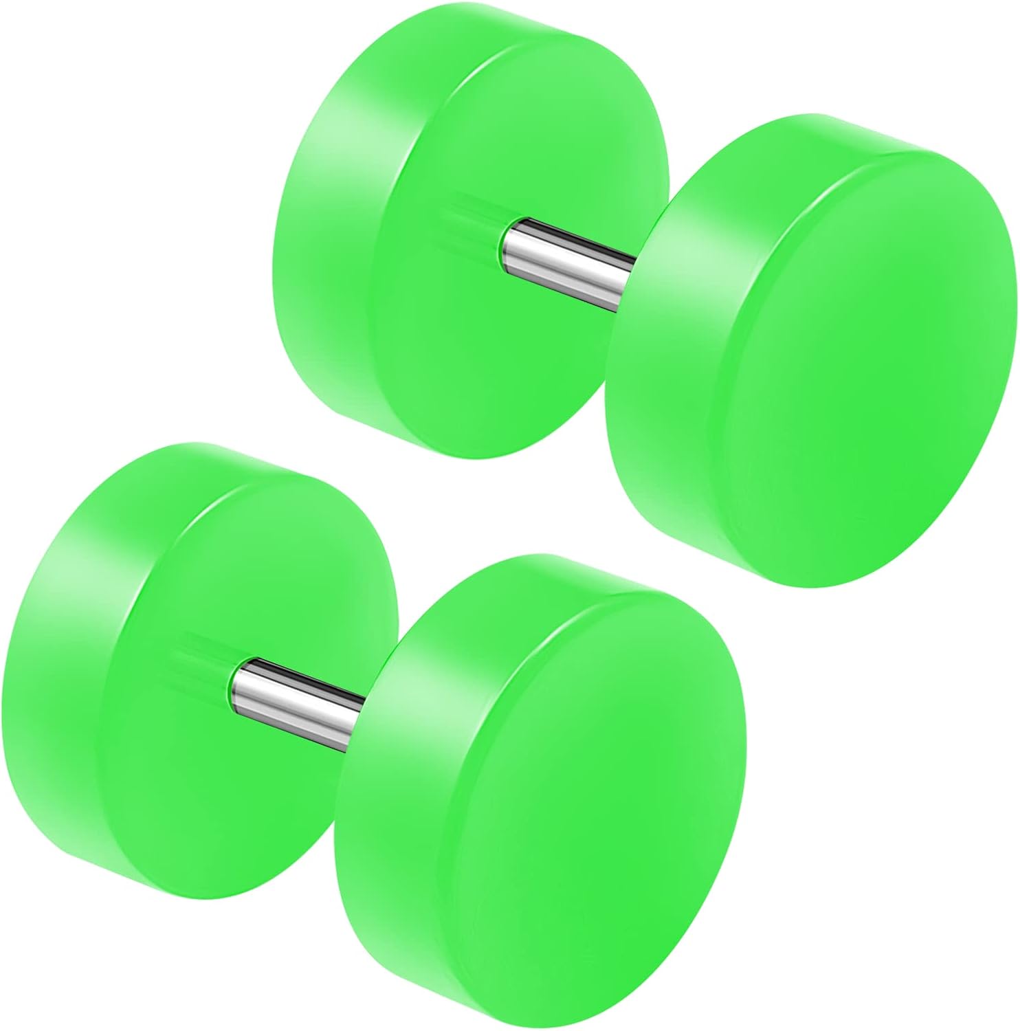 2PCS Acrylic 16g 1.2mm 0g 8mm Screw Cheater Plug Earring Illusion Gauge Ear Lobe Piercing Jewelry See More Colors