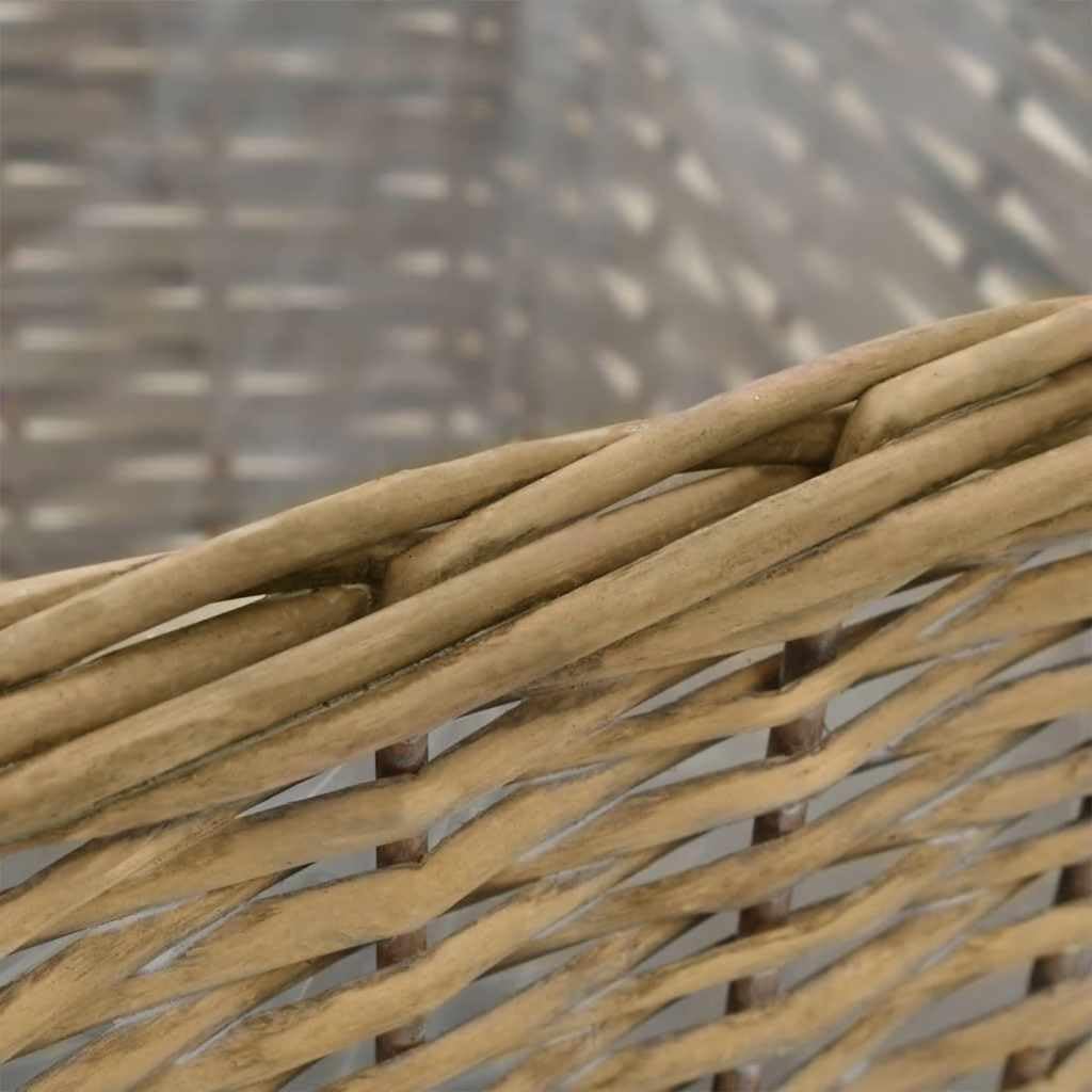 Bancal alto de 3 piezas, mimbre con forro de polietileno, 20 – 32 cm, ahorra espacio, para balcón, jardín, terraza, material resistente para uso al aire libre