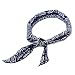 JellyBeadZ Brand Cooling Neck Scarf Bandana -Blue Bandana Pattern