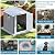 Devoko 6x6 FT Plastic Outdoor Storage Shed - Lockable Resin Tool Shed with Window & Floor - Easy Assembly for Garden, Backyard, Light Gray