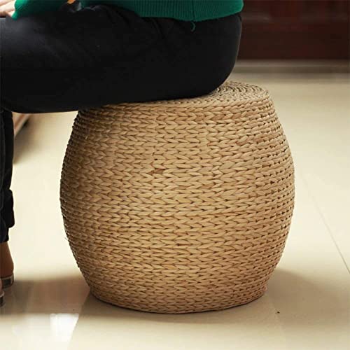 Table basse décoratif pouf rotin, banc de rangement et tabouret de salon bas - 4