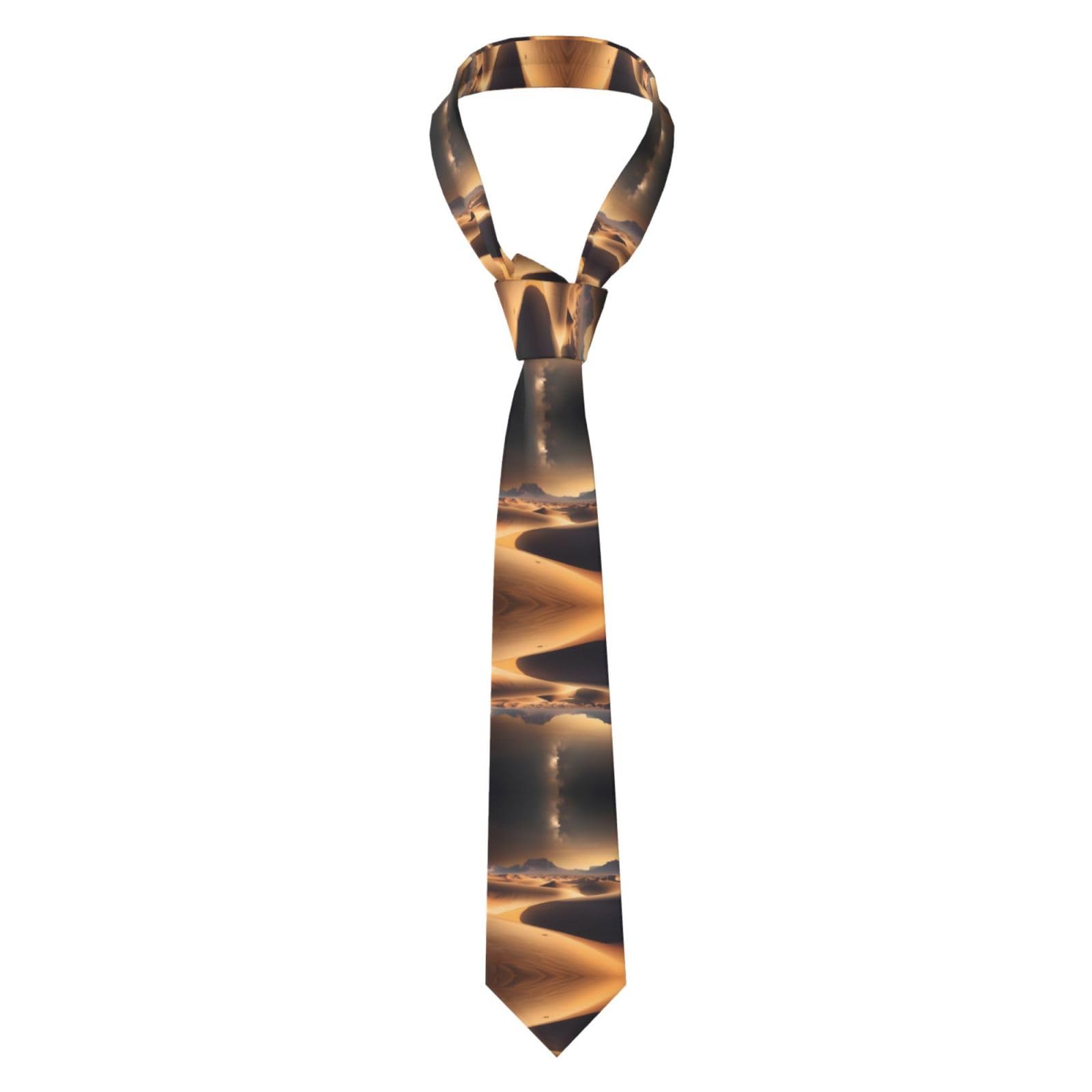 Asbwuo Unisex As Pic Men's Necktie Stylish And Durable Necktie For Business, Daily Life, And Special Occasions Desert Stars Picture