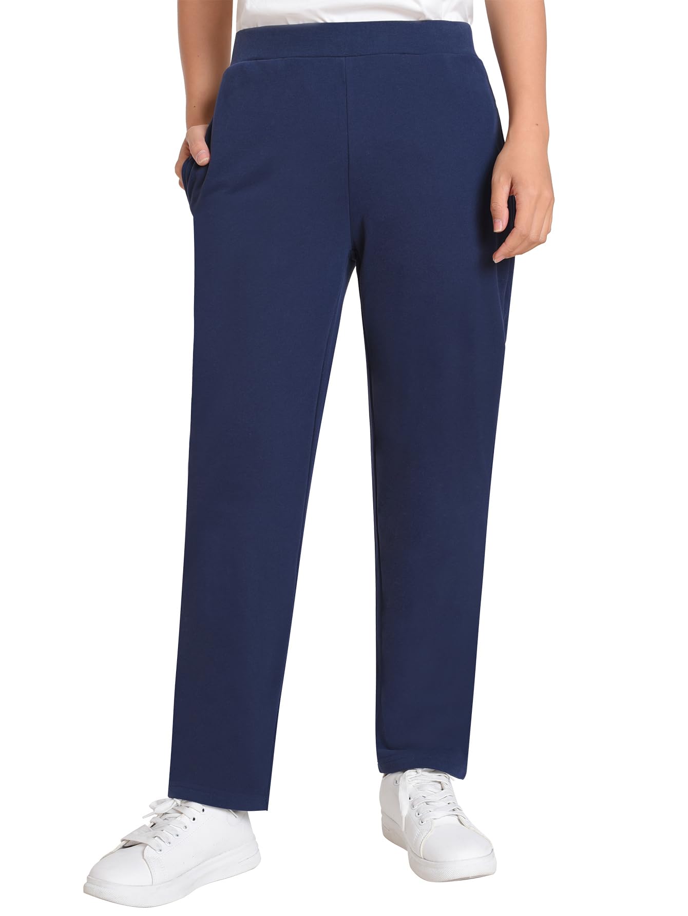 Weintee Womens Petite Pull On Pants with Elastic Waist